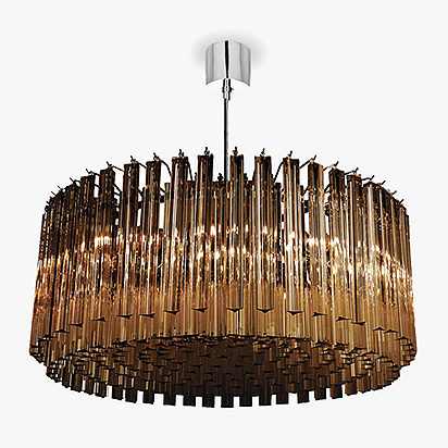 Concave Drum Chandelier