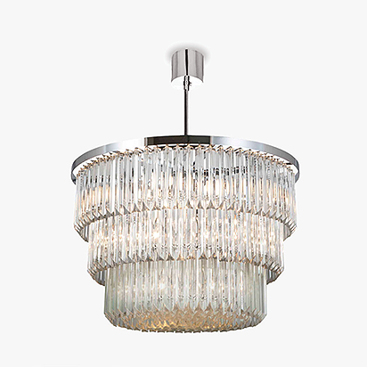 Three Tier Drum Chandelier