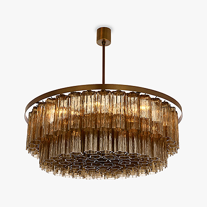 Pentagon Double Drum Chandelier