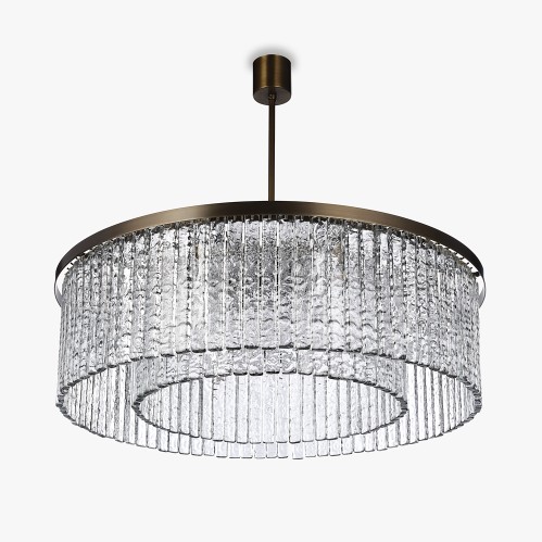 Large Double Drum Chandelier