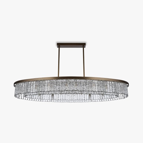 Small Double Drum Oval Chandelier