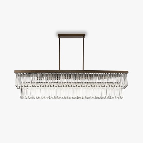 Rectangular Two Tier Chandelier